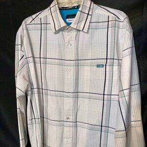 Men’s Ecko Unltd Long Sleeve Gray Plaid Button Down Shirt 👔  Size Large